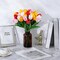 Fake Flowers Tulips Artificial Flower 15pcs Real Touch PU 14" for Spring Easter Home Kitchen Wedding Bouquet Bulk Mother's Gift Day Decorations(Assorted Colors,5)